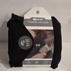 trtl Pillow - Super Soft Neck Support Travel Pillow for Sleeping. Black